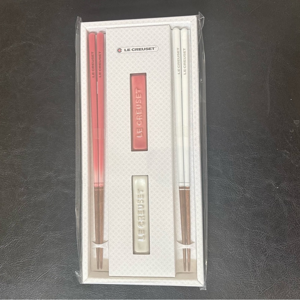 Le Creuset Pink and White Chopstick Set